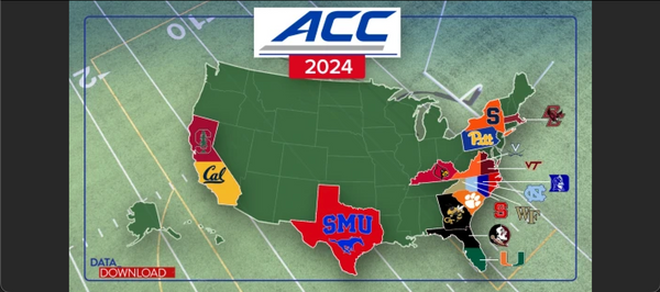 ACC Conference Riddell Speed Mini Football Helmet - Set of 17