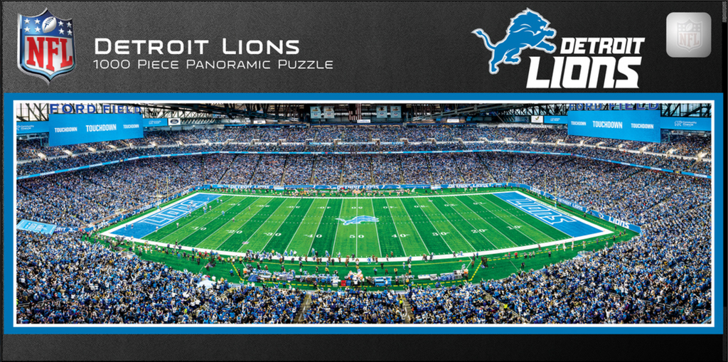Detroit Lions 1000pc Panoramic Puzzle - 50yd line