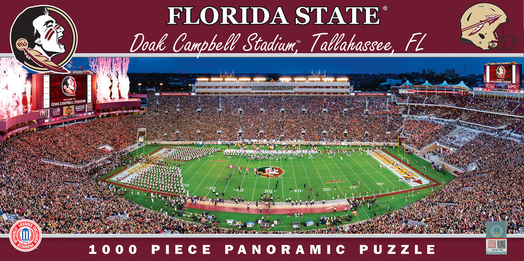 Florida State Seminoles 1000pc Panoramic Puzzle - 50yd line