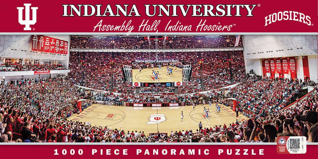 Indiana Hoosiers 1000pc Panoramic Puzzle - Center Court