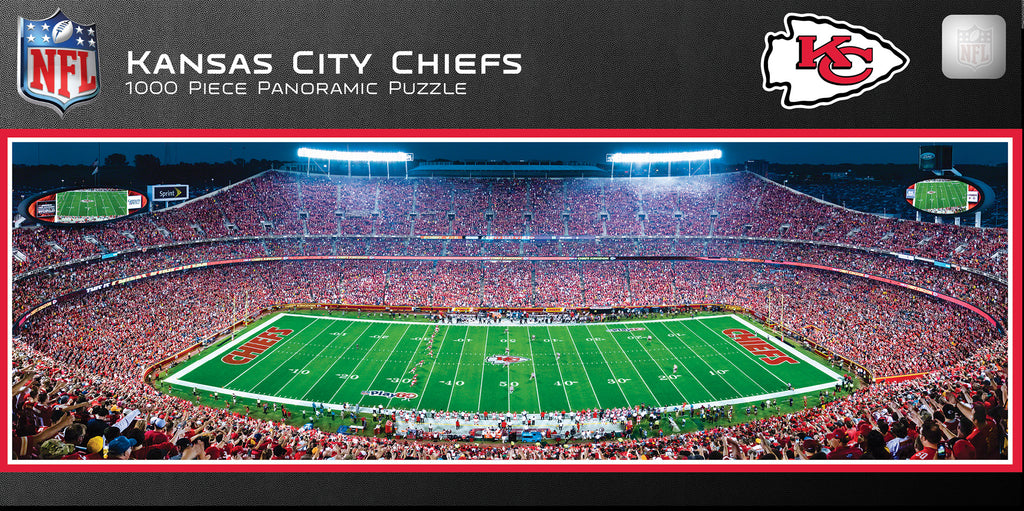 Kansas City Chiefs 1000pc Panoramic Puzzle - 50yd line