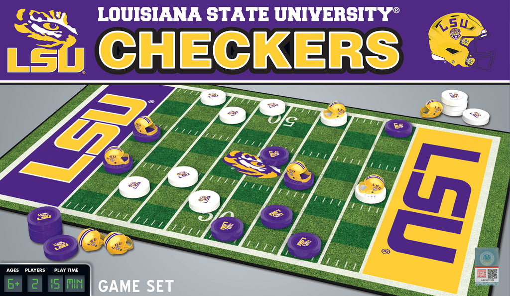 LSU Tigers Checkers Board Game