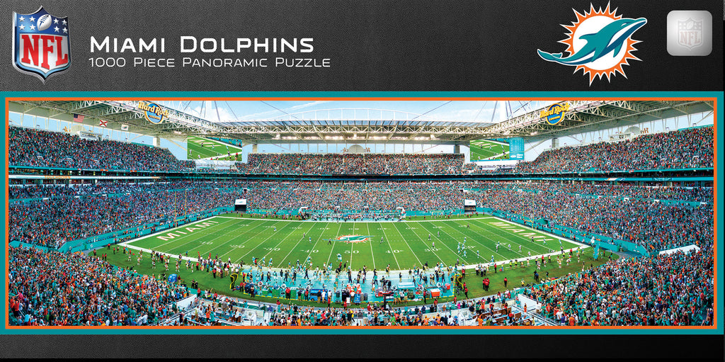 Miami Dolphins 1000pc Panoramic Puzzle - 50yd line