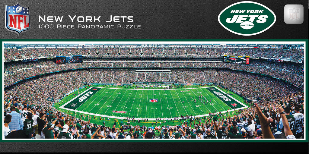 New York Jets 1000pc Panoramic Puzzle - 50yd line