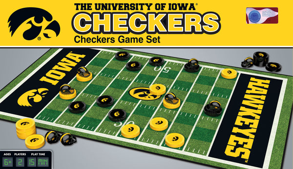 Iowa Hawkeyes Checkers Board Game