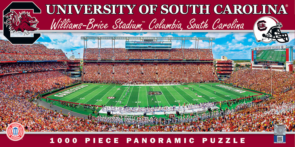 South Carolina Gamecocks 1000pc Panoramic Puzzle - 50yd line