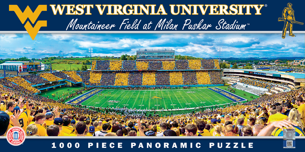 West Virginia 1000pc Panoramic Puzzle - 50yd Line
