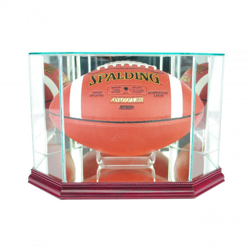 Octagon Football Display Case 99% UV Protection