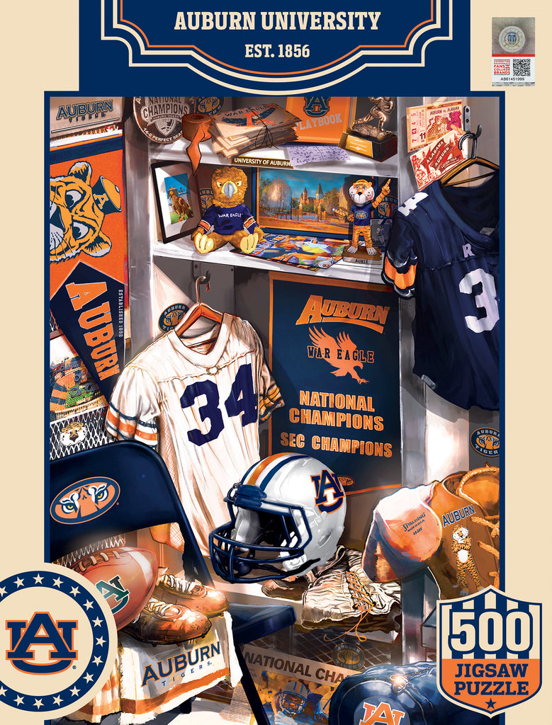 Auburn Tigers - Locker Room 500 Piece Jigsaw Puzzle