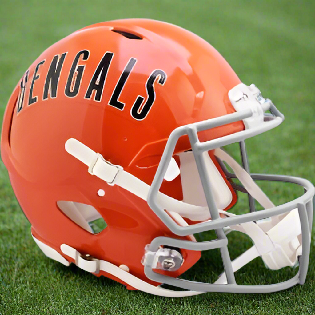 Cincinnati Bengals 🏈🐅 '68–'79 Throwback Riddell Speed Authentic Full Size Helmet - Jungle Classic