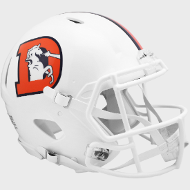 Denver Broncos Snowcapped On-Field Alternate Riddell Speed Authentic Full Size Football Helmet