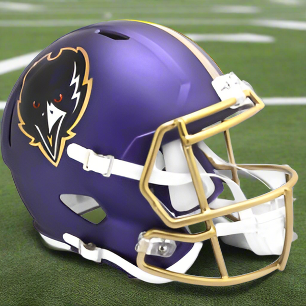 Baltimore Ravens 🟣⚫ 2024 Alternate Riddell Speed Replica Full-Size NFL Helmet - Royal Reign