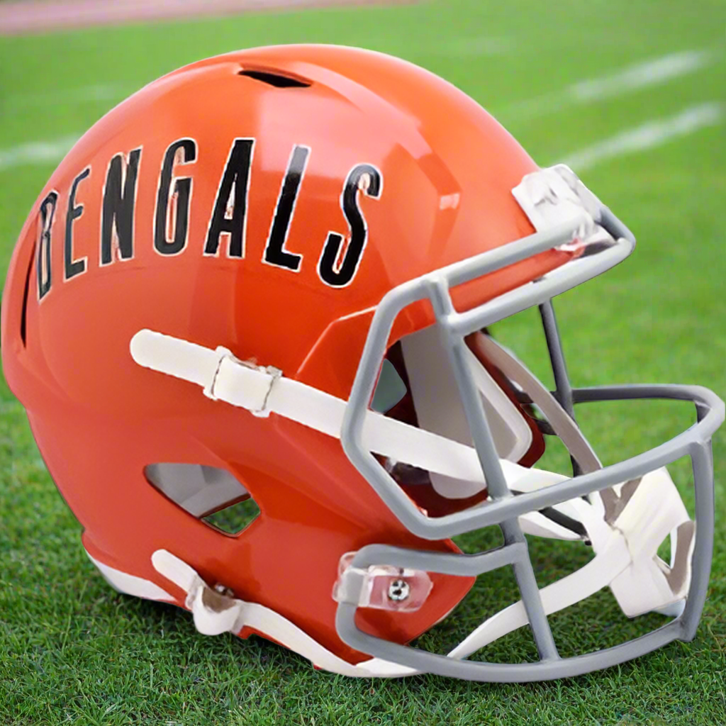 Cincinnati Bengals 🏟️🐅 ’68–’79 Throwback Riddell Speed Replica Full-Size NFL Helmet - Original Jungle