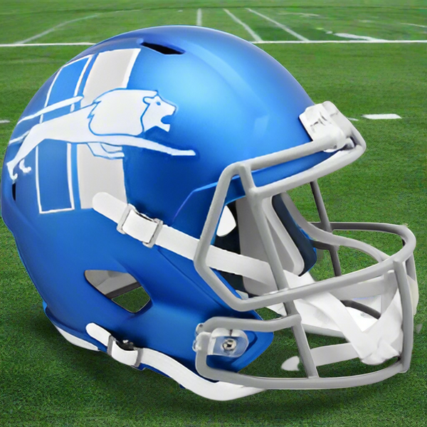 Detroit Lions 💙🤍 2023 Alternate Riddell Speed Replica Full-Size