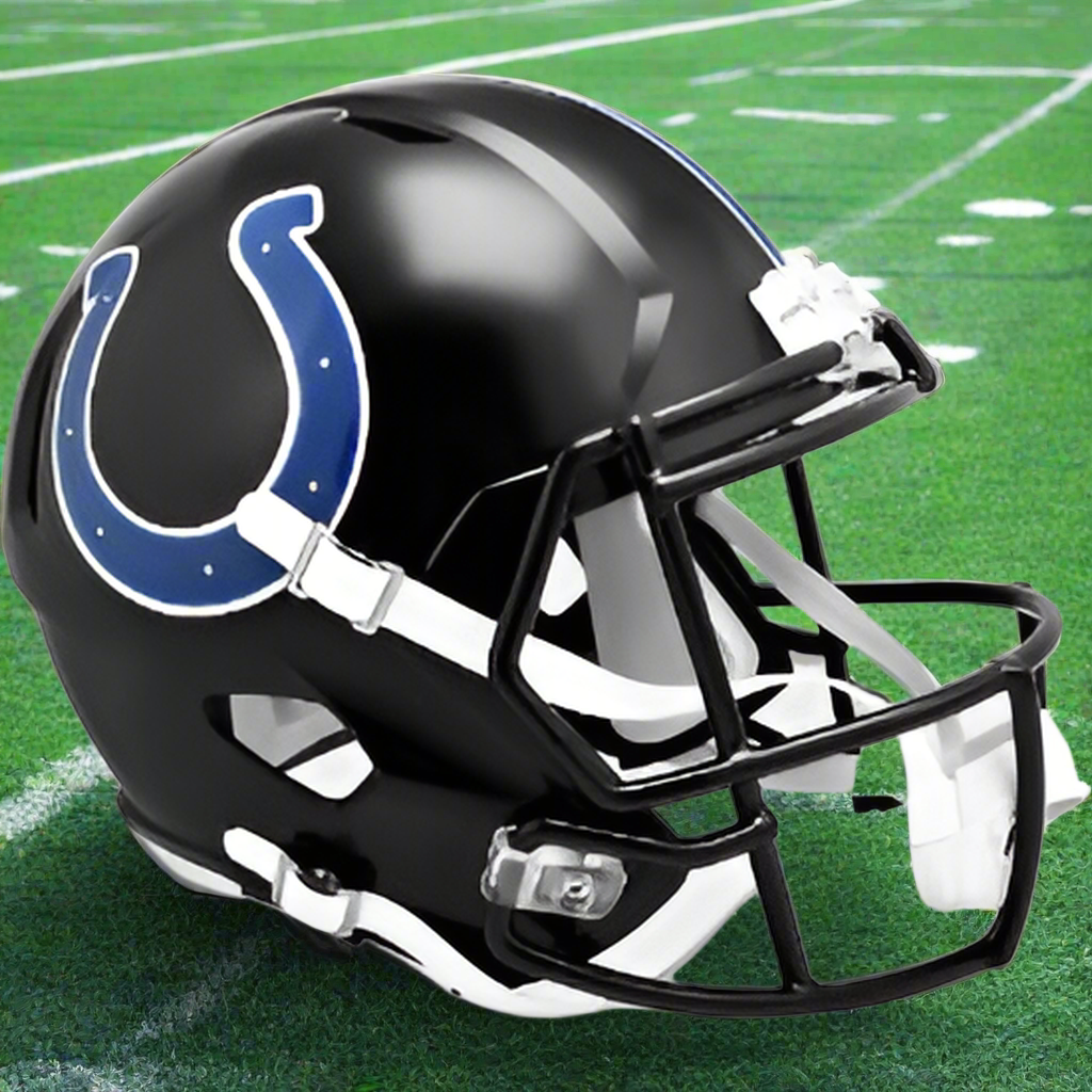 Indianapolis Colts 🔵⚫ 2023 Alternate Riddell Speed Replica Full-Size NFL Helmet - Indiana Nights