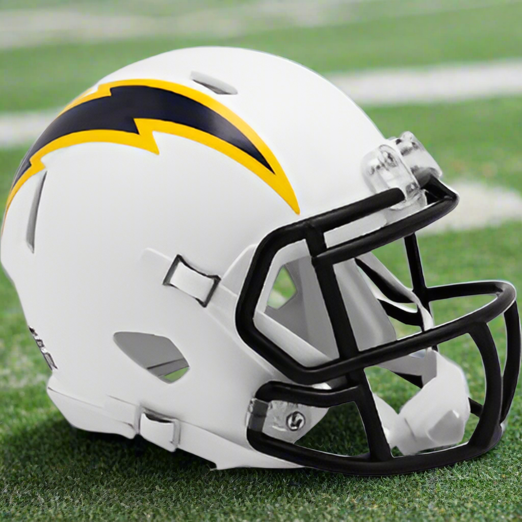Los Angeles Chargers ⚡ Color Rush Navy Alternate Riddell Speed Mini Football Helmet – White & Navy Edition