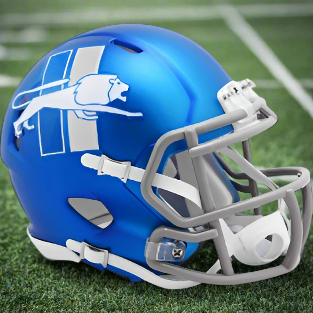 Detroit Lions 🔵 2023 Alternate Riddell Speed Mini Football Helmet – 1960s Throwback Edition