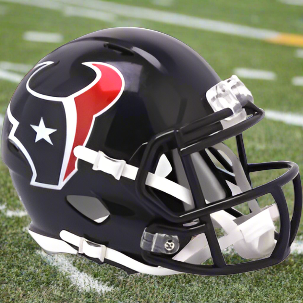 Houston Texans šµ Riddell Speed Mini Football Helmet ā Deep Steel Blue Edition