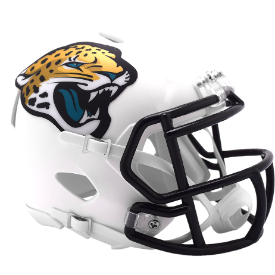 Jacksonville Jaguars ⚪️ 2024 Alternate Riddell Speed Mini Football Helmet – Ice White Edition