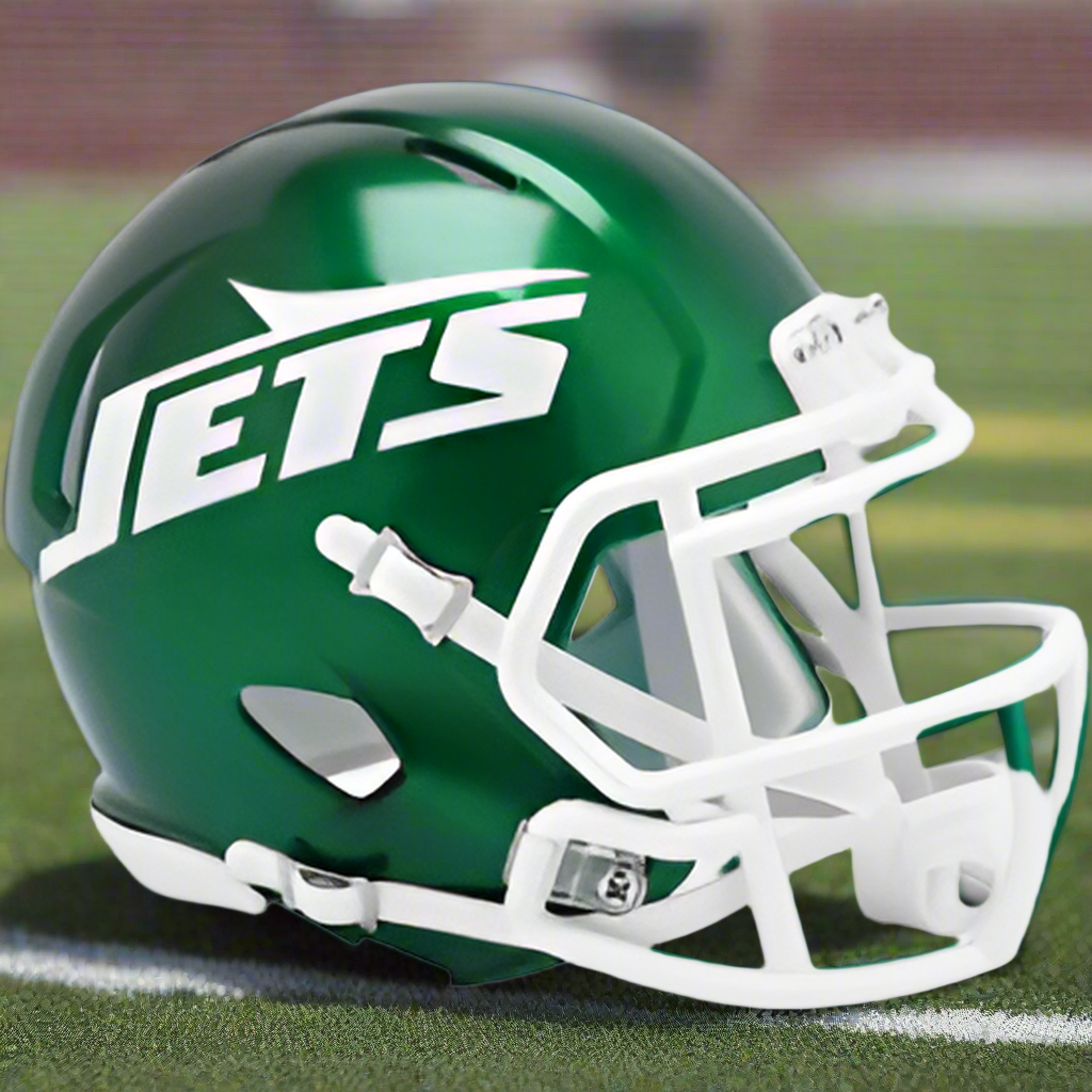 New York Jets 🟩 Riddell Speed Mini Football Helmet – Classic Green Edition