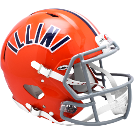 Illinois Fighting Illini 71-87 Throwback Riddell Speed Authentic Full Size Football Helmet