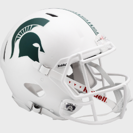 Michigan State Spartans Matte White Riddell Speed Authentic Full Size Football Helmet