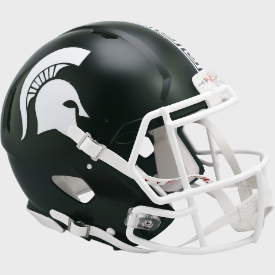 Michigan State Spartans Satin Green Riddell Speed Authentic Full Size Football Helmet