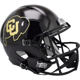 Colorado Buffaloes Black Riddell Speed Replica Full Size Football Helmet