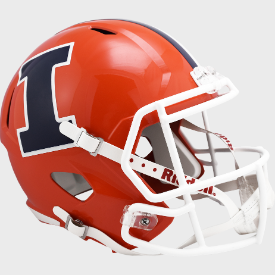 Illinois Fighting Illini Orange Riddell Speed Replica Full Size Football Helmet