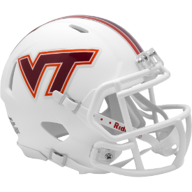 Virginia Tech Hokies White Riddell Speed Mini Football Helmet