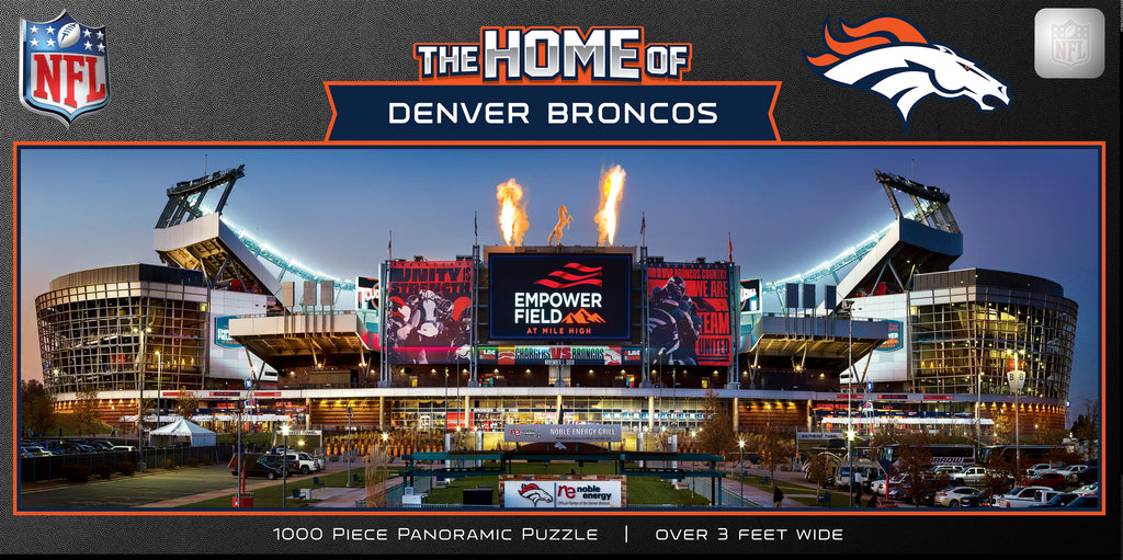 Denver Broncos 1000pc Panoramic Puzzle - Stadium View
