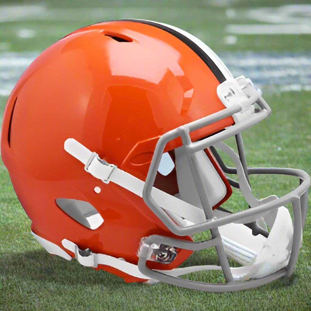Cleveland Browns 🧡🤎 '62–'74 Throwback Riddell Speed Authentic Full Size Helmet - Classic Dawg Pound