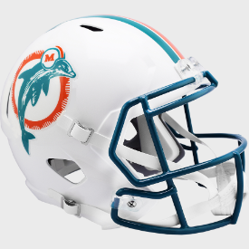 Miami Dolphins 🐬🌊 ’80–’96 Throwback Riddell Speed Replica Full-Size NFL Helmet - Marino Era Pride