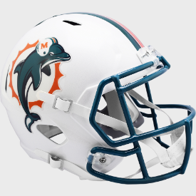 Miami Dolphins 🐬🧡 ’96–’12 Throwback Riddell Speed Replica Full-Size NFL Helmet - Post-Marino Era Legacy