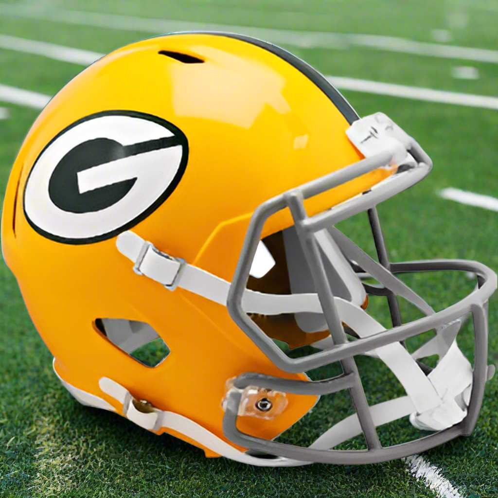Green Bay Packers 🏈🟢 ’61–’79 Throwback Riddell Speed Replica Full-Size NFL Helmet - Lombardi Legacy