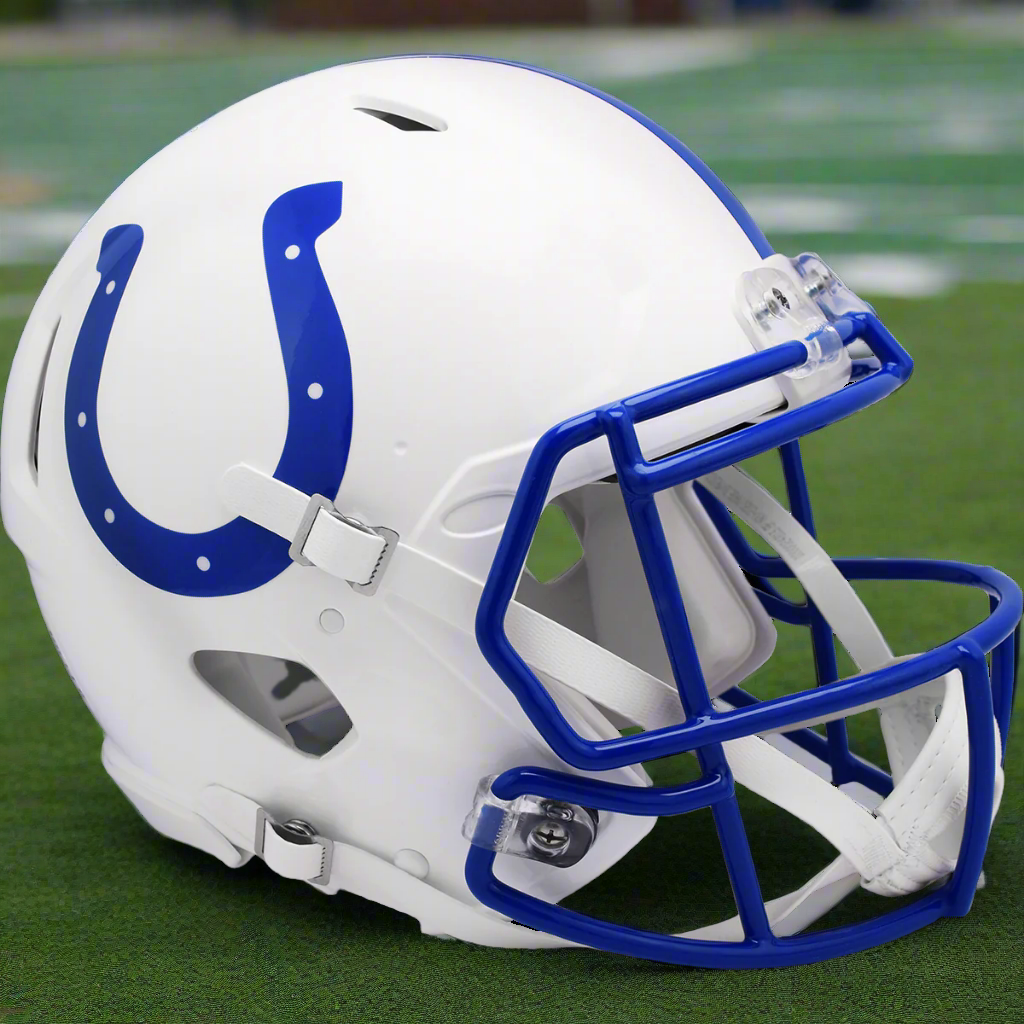 Indianapolis Colts 🔵⚪ ’95–’03 Throwback Riddell Speed Authentic Full Size Helmet - Colts Nation