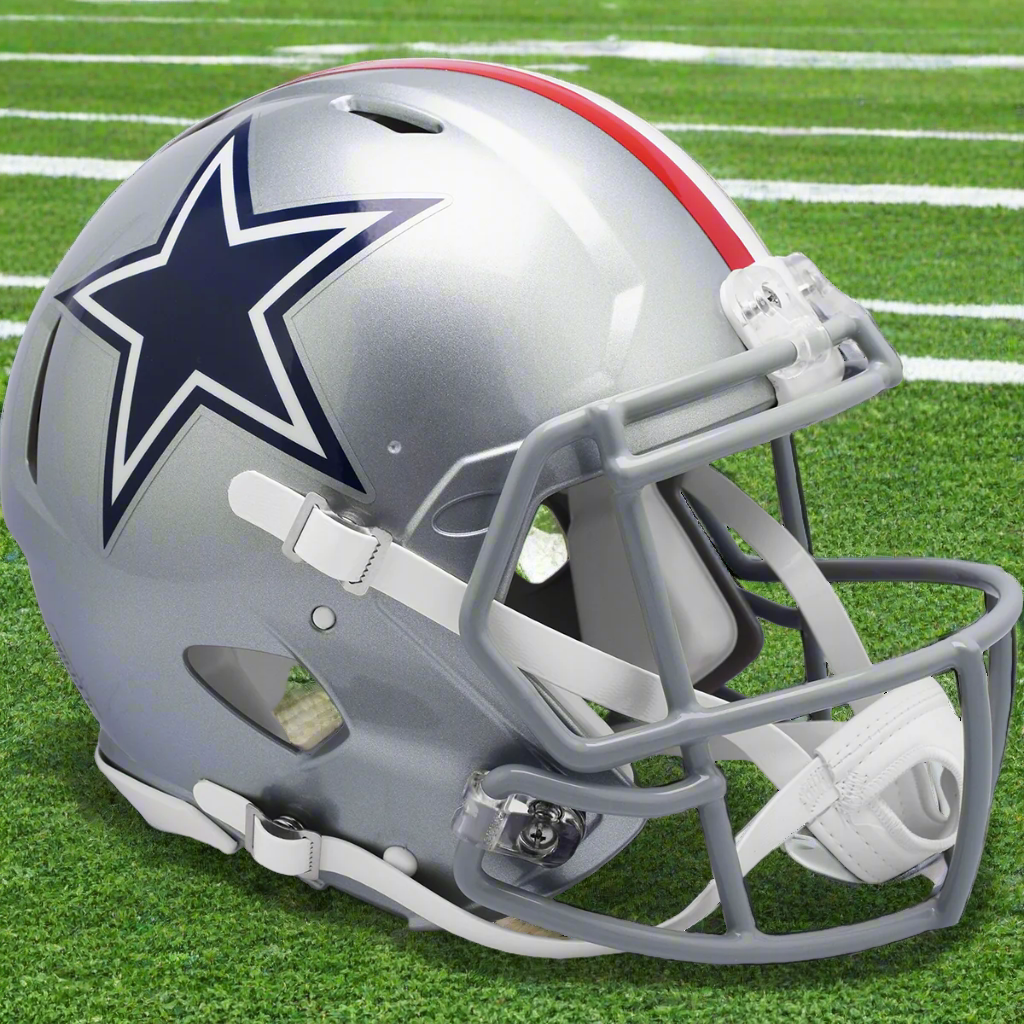 Dallas Cowboys 💙⭐ '76 Throwback Riddell Speed Authentic Full Size Helmet - Bicentennial Stripe