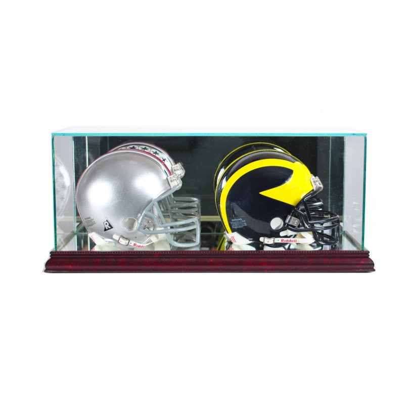 Double Mini Football Helmet Display Case