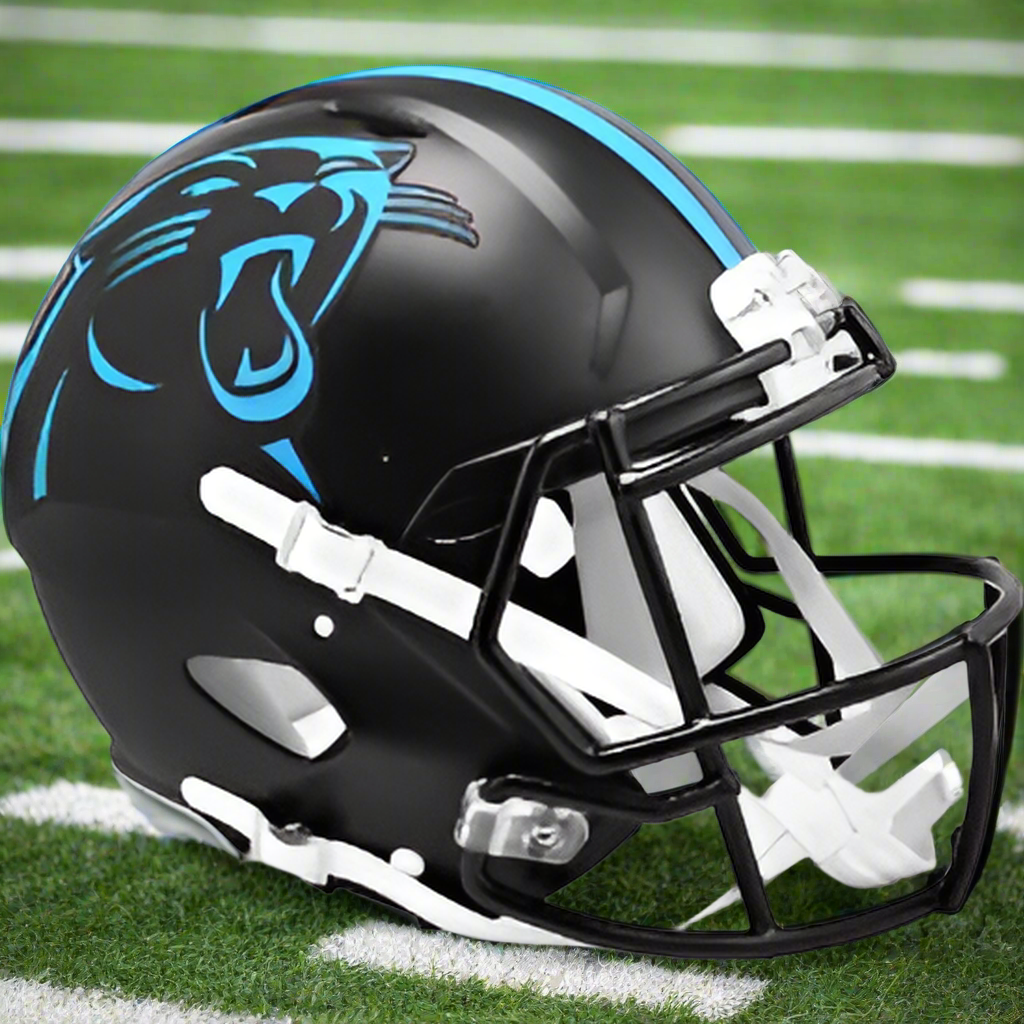 Carolina Panthers ⚫🔵 2022 Alternate Riddell Speed Authentic Full Size Helmet - Panther Nation
