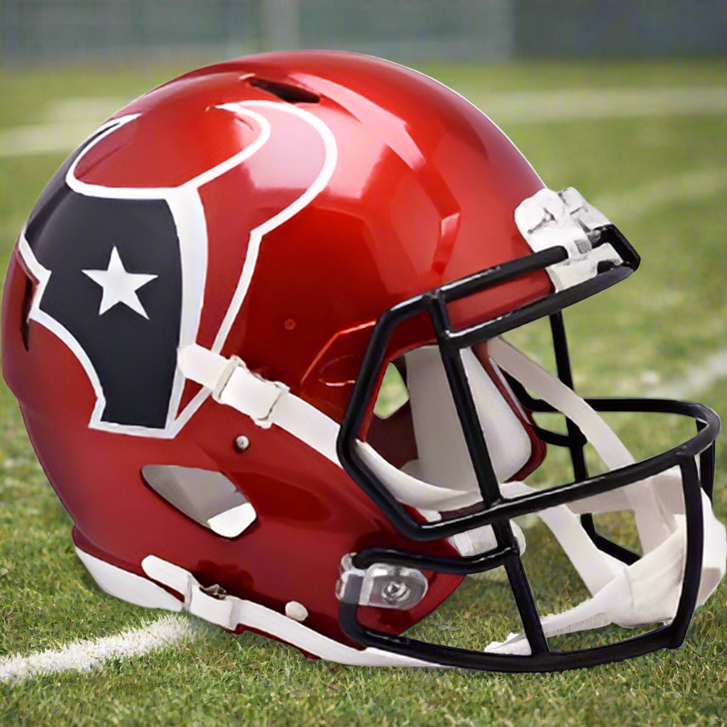 Houston Texans šš“ 2022 Alternate Riddell Speed Authentic Full Size Helmet - Battle Red Classic