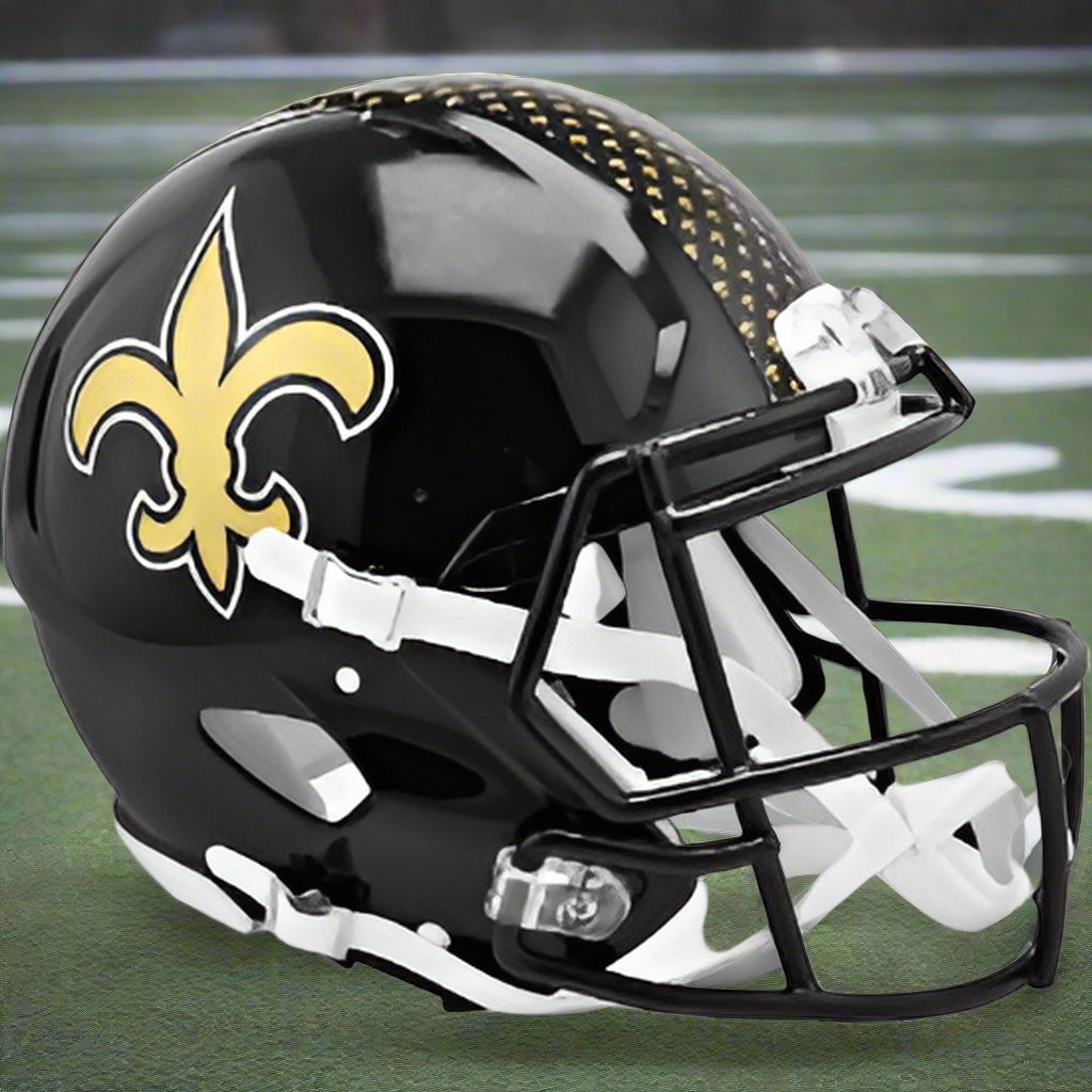 New Orleans Saints ⚜️⚫ 2022 Alternate Riddell Speed Authentic Full Size Helmet - Fleur de Lis