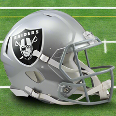 NFL　Raiders ジャンパーＭ（made in USA） OAKLAND RAIDERS NFL Riddell SPEED Full Size Replica Football