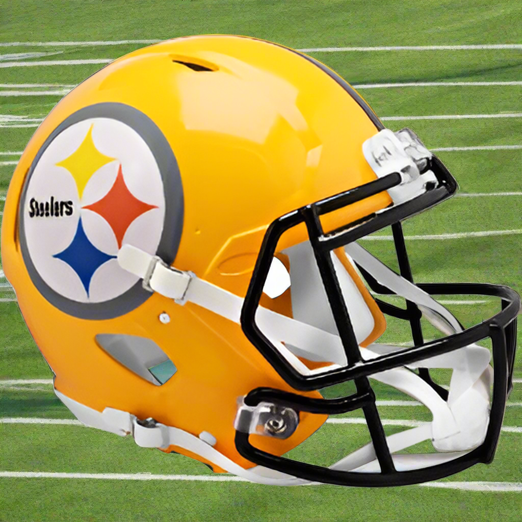Pittsburgh Steelers Gold Riddell Speed Throwback Authentic Full Size Football Helmet