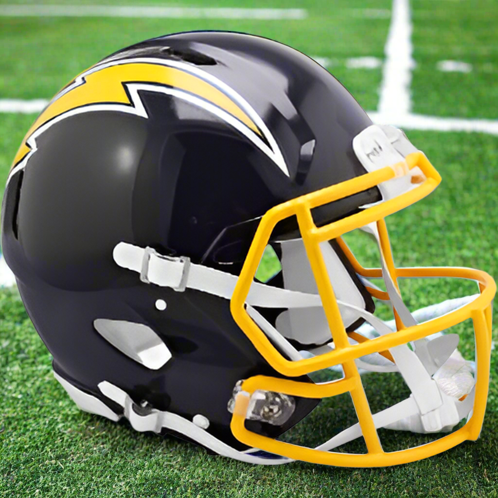 San Diego Chargers 🏈🟡 ’74–’87 Throwback Riddell Speed Authentic Full Size Helmet - Bolt Fam