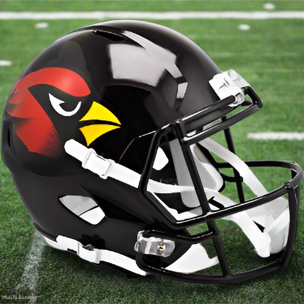 Arizona Cardinals 🏈🔥 2022 Alternate Riddell Speed Replica Full-Size NFL Helmet - Blackout Battle Look
