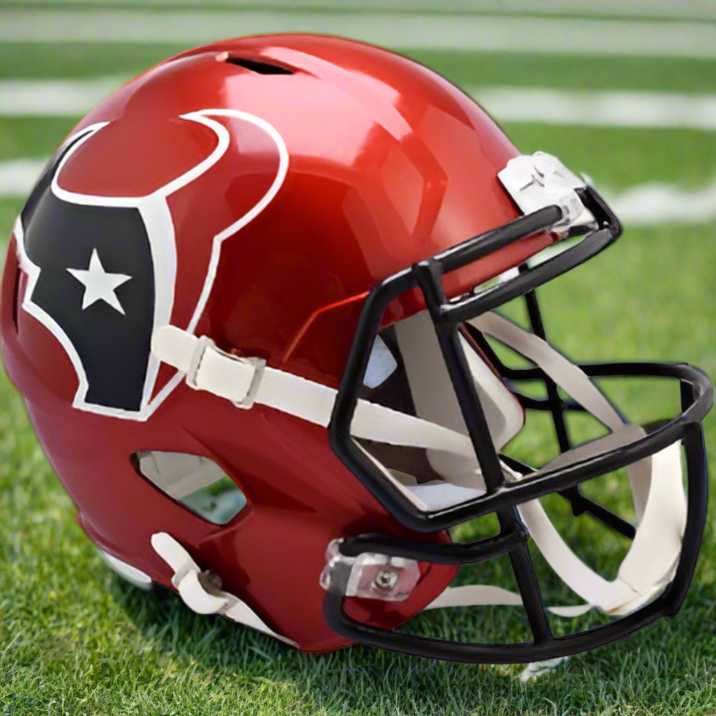 Houston Texans ❤️💙 2022 Alternate Riddell Speed Replica Full-Size NFL Helmet - Battle Red