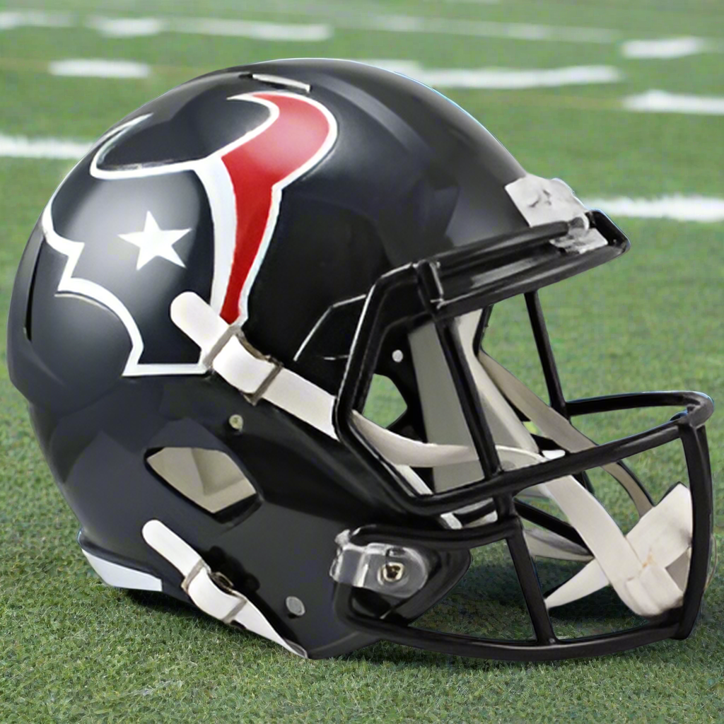 Houston Texans ๐๏ธ๐ โ02โโ23 Throwback Riddell Speed Replica Full-Size NFL Helmet - Inaugural Pride