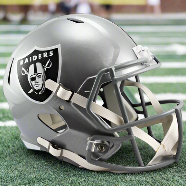 Las Vegas Raiders ⚫☠️ Riddell Speed Replica Full-Size NFL Helmet - Just Win Baby