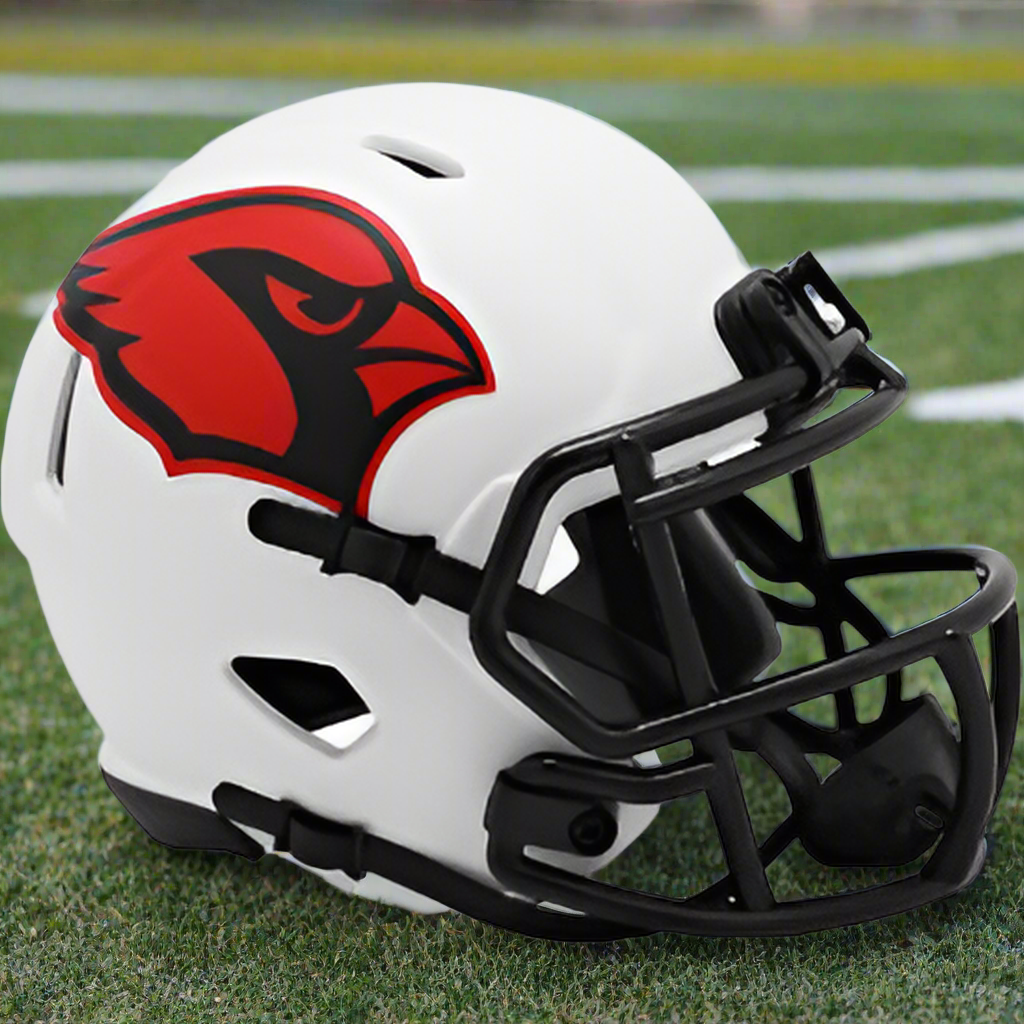 Arizona Cardinals 🌑 LUNAR ECLIPSE Alternate Riddell Speed Mini Football Helmet – Sleek Whiteout Collector’s Edition