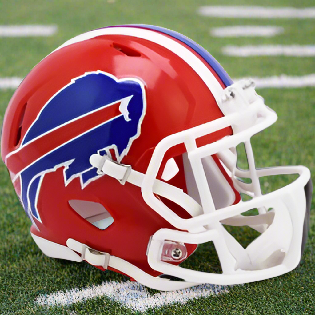 Buffalo Bills 🔴 Throwback '87–'01 Riddell Speed Mini Football Helmet – Glory Days Collectible
